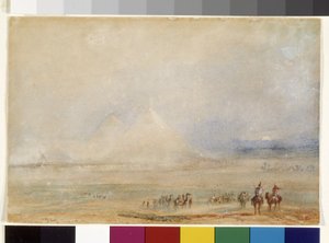 Les Pyramides de Gizeh, vers 1832