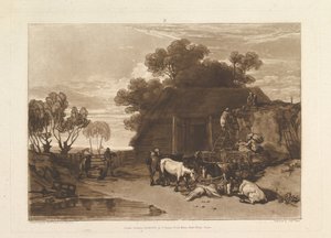 La Cour de paille, Liber Studiorum, partie II, planche 7, 20 février 1808