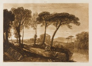 Le Temple de Minerve Médica, planche 23 de Liber Studiorum - Joseph Mallord William Turner
