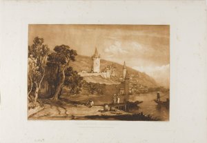 Ville de Thun, planche 59 de Liber Studiorum - Joseph Mallord William Turner