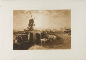 Moulin à vent et écluse, planche 27 de Liber Studiorum - Joseph Mallord William Turner