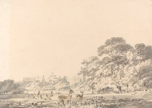 Château et parc de Windsor avec des cerfs - Joseph Mallord William Turner
