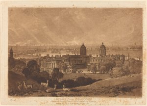 Londres depuis Greenwich - Joseph Mallord William Turner and Charles Turner