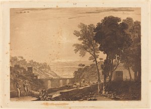Le pont et les chèvres - Joseph Mallord William Turner and Frederick Christian Lewis I