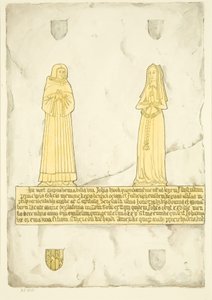 Laiton de John Brooke et de sa femme à St Mary Redcliffe - Joseph Manning