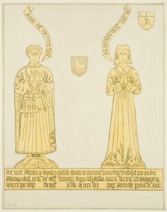 Laiton de Thomas Rowley et de sa femme dans l