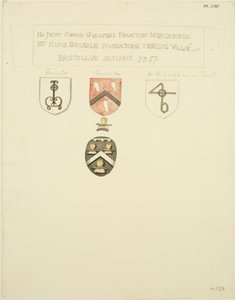Blasons sur la tombe de Framton [Frampton] 1357 - Joseph Manning