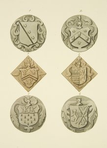 Blasons sur les pierres tombales dans l