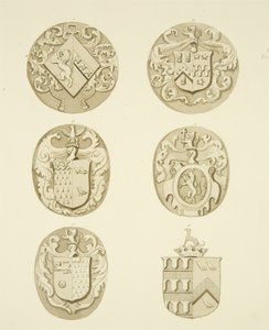 Blasons sur les pierres tombales à St Mary Redcliffe