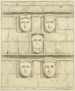 Cinq corbeaux au château noir, Brislington, 1824 - Joseph Manning