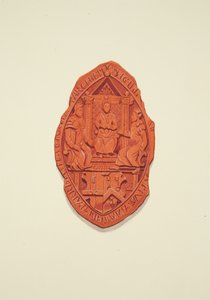 Sceau de Matthew Parker, archevêque de Cantorbéry, au testament de Thomas Alyce, marchand - Joseph Manning