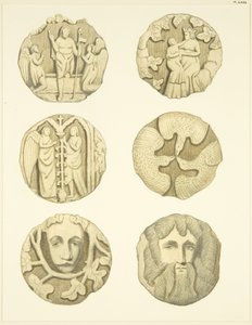 Pierres de voûte dans le plafond de l