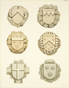 Pierres de voûte dans le plafond de l
