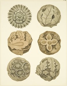 Pierres de voûte (bosses) au plafond de l