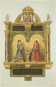 Monument de Harrington au-dessus de la porte de la sacristie dans l