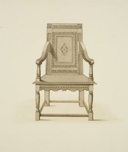 Vieille chaise apportée de Woodspring Priory dans l