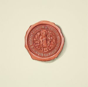 Sceau représentant Saint Jean-Baptiste (peut-être Merchant Taylors), vers 1825