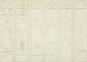Vitrail dans la fenêtre de l