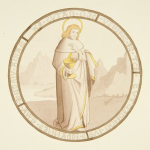 Vitrail dans la fenêtre de la chapelle privée du palais épiscopal : Saint Jean - Joseph Manning