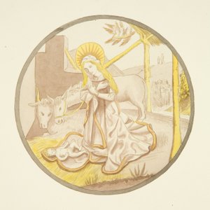 Vitrail dans la chapelle privée du palais épiscopal : La Nativité - Joseph Manning