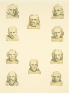 Dix têtes dans la frise autour du porche nord de St Mary Redcliffe - Joseph Manning