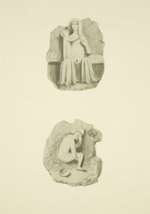 Deux pierres de voûte (bosses) au plafond de St Mary Redcliffe - Joseph Manning