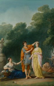 Un amant couronnant sa maîtresse, 1733