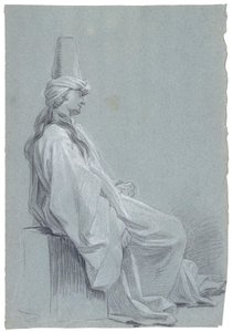 Jeune homme assis en costume oriental - Joseph Marie Vien