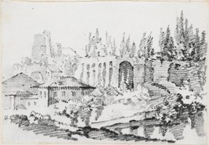 Ruines des palais impériaux sur la colline Palatine - Joseph Marie Vien