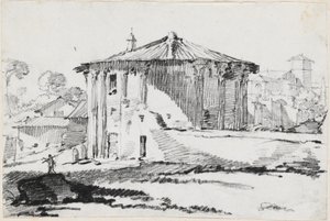 Le temple rond sur la Piazza Bocca della Verità, Rome