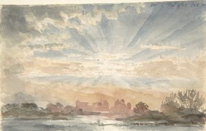Paysage avec soleil levant, 1er décembre 1828, 8h30