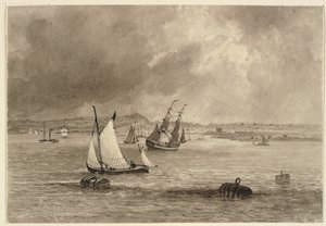 Navires au large - Joseph Murray Ince