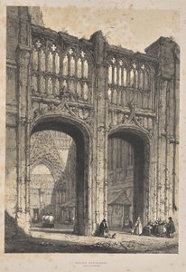 Architecture du Moyen Âge: Cathédrale de Rouen, Entrée Nord - Joseph Nash