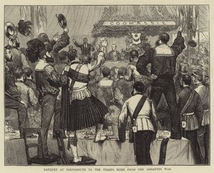 Banquet à Portsmouth pour les Troupes Revenant de la Guerre d