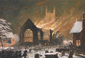 Église de Croydon en Feu, 5 Janvier - Joseph Nash