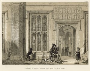 Entrée du hall, Sutton Place, près de Guildford, Surrey