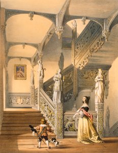Grand escalier élisabéthain, Aldermaston, Berkshire