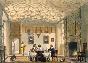 Souper familial médiéval, Wakehurst Place, Surrey, vers 1600 - Joseph Nash