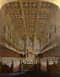 La reine Victoria à la Chambre des lords - Joseph Nash