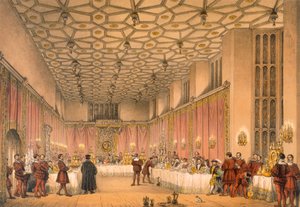 La Chambre, Hampton Court, pub. 1838 - Joseph Nash