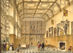 La Grande Salle, Hatfield, Berkshire, 1600, illustration de 