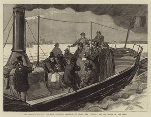 Le port proposé pour Rome, Général Garibaldi à bord du Tevere au large de l