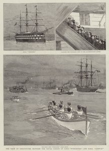 La course à Greenhithe entre les cadets de la marine du HMS Worcester et du HMS Conway - Joseph Nash