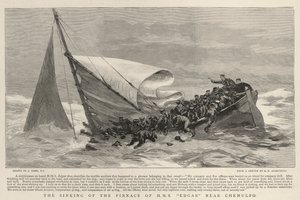 Le naufrage de la pinasse du H M S Edgar près de Chemulpo