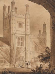 La tour de la maison seigneuriale, East Barsham, Norfolk - Joseph Nash