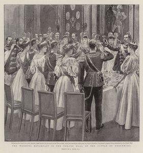 Le Petit Déjeuner de Mariage dans la Salle du Trône du Château d