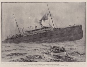 Le naufrage du Stella, le dernier bateau quittant le navire - Joseph Nash