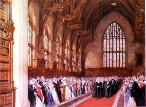 Vue de Westminster Hall (intérieur) - Joseph Nash