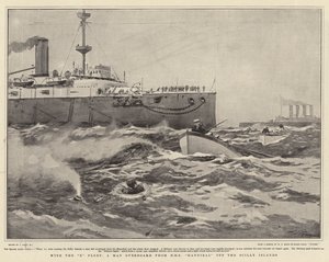 Avec la flotte X, un homme à la mer du HMS Hannibal au large des îles Scilly