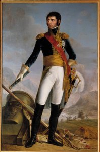 Portrait en pied de Jean Baptiste Jules Bernadotte (1763-1844) prince de Ponte Corvo puis Charles Jean XIV, roi de Suède en 1818, représenté en 1804 - Joseph Nicolas Jouy